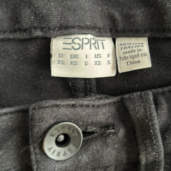 Vintage Esprit Black Ponte Knit Skinny Pant Size XS - Picture 2 of 7